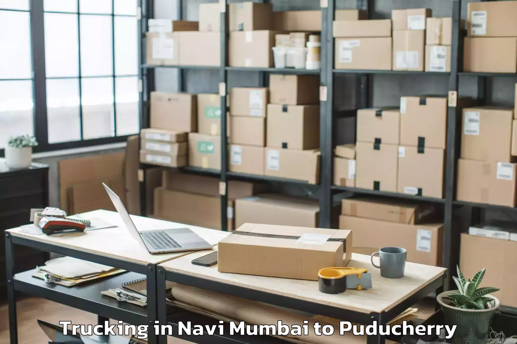 Leading Navi Mumbai to Sri Balaji Vidyapeeth Puducher Trucking Provider